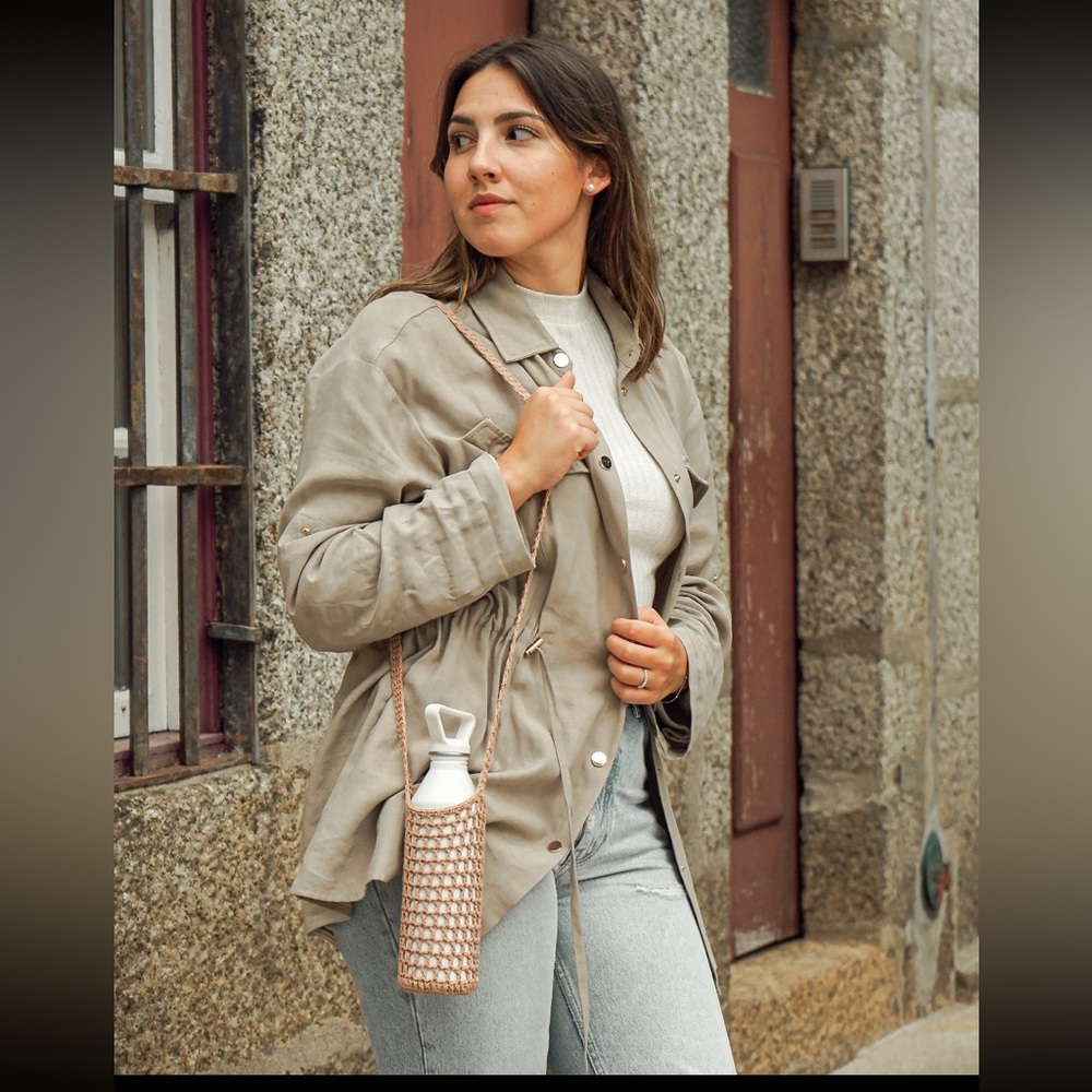 Crochet water bottle sling bag